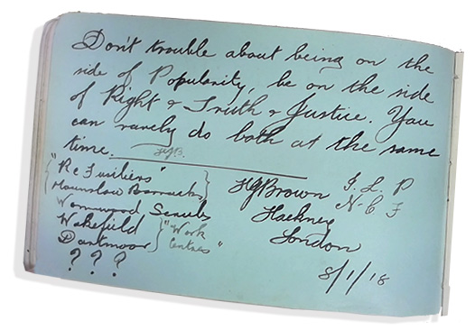 Autograph Book snippet